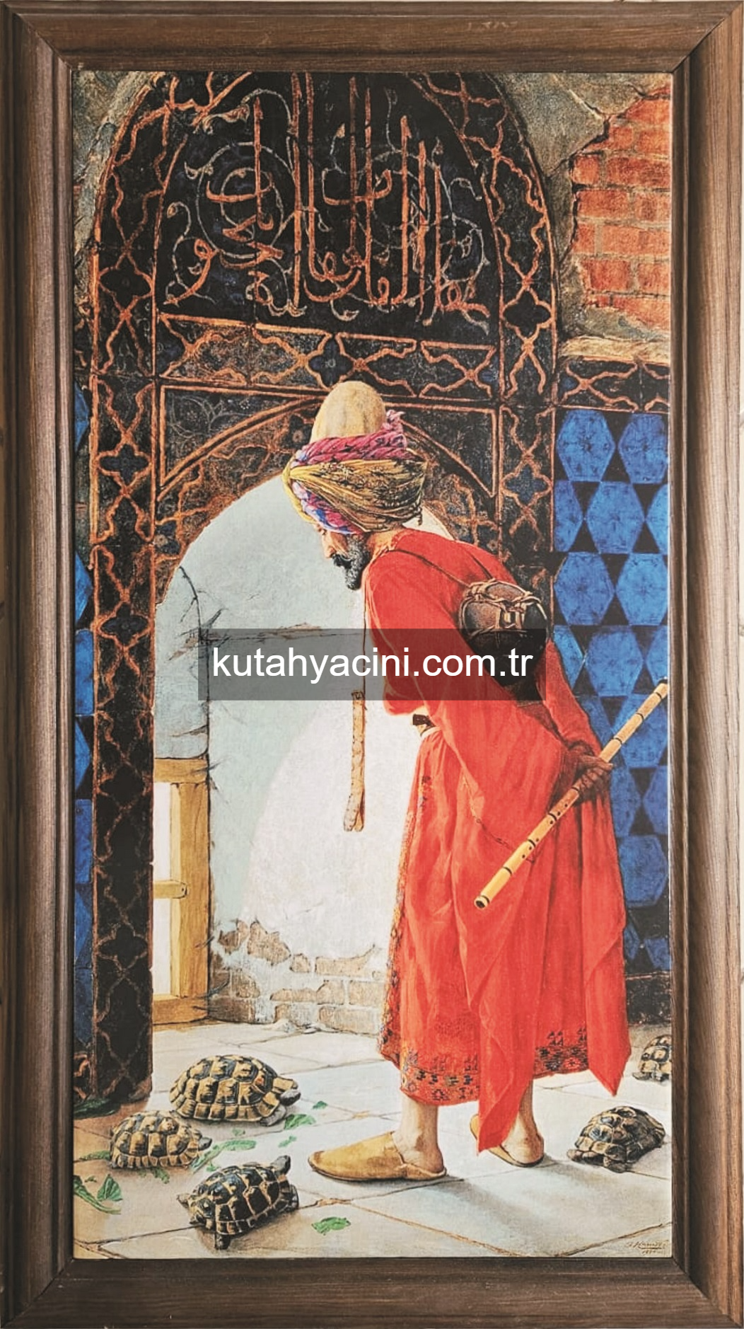 Dijital Baskı Çini Kaplumboğa Terbiyecisi-51